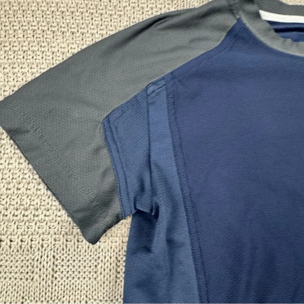 Nike Boys Youth Navy and Charcoal Dri-FIT Tee Small